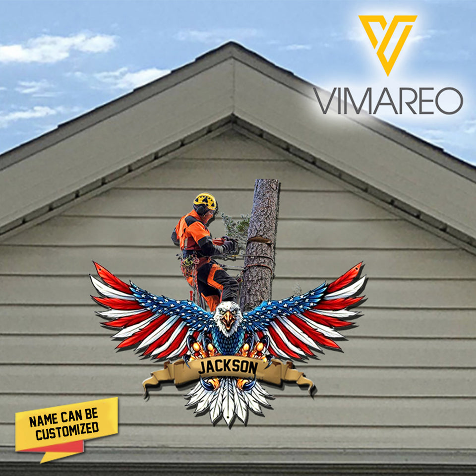 Personalized Arborist Cut Metal Sign SEP-QH14