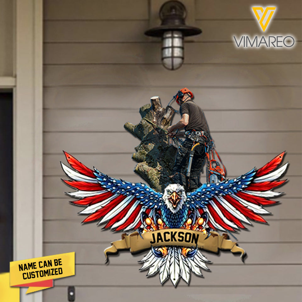 Personalized Arborist Cut Metal Sign SEP-QH14