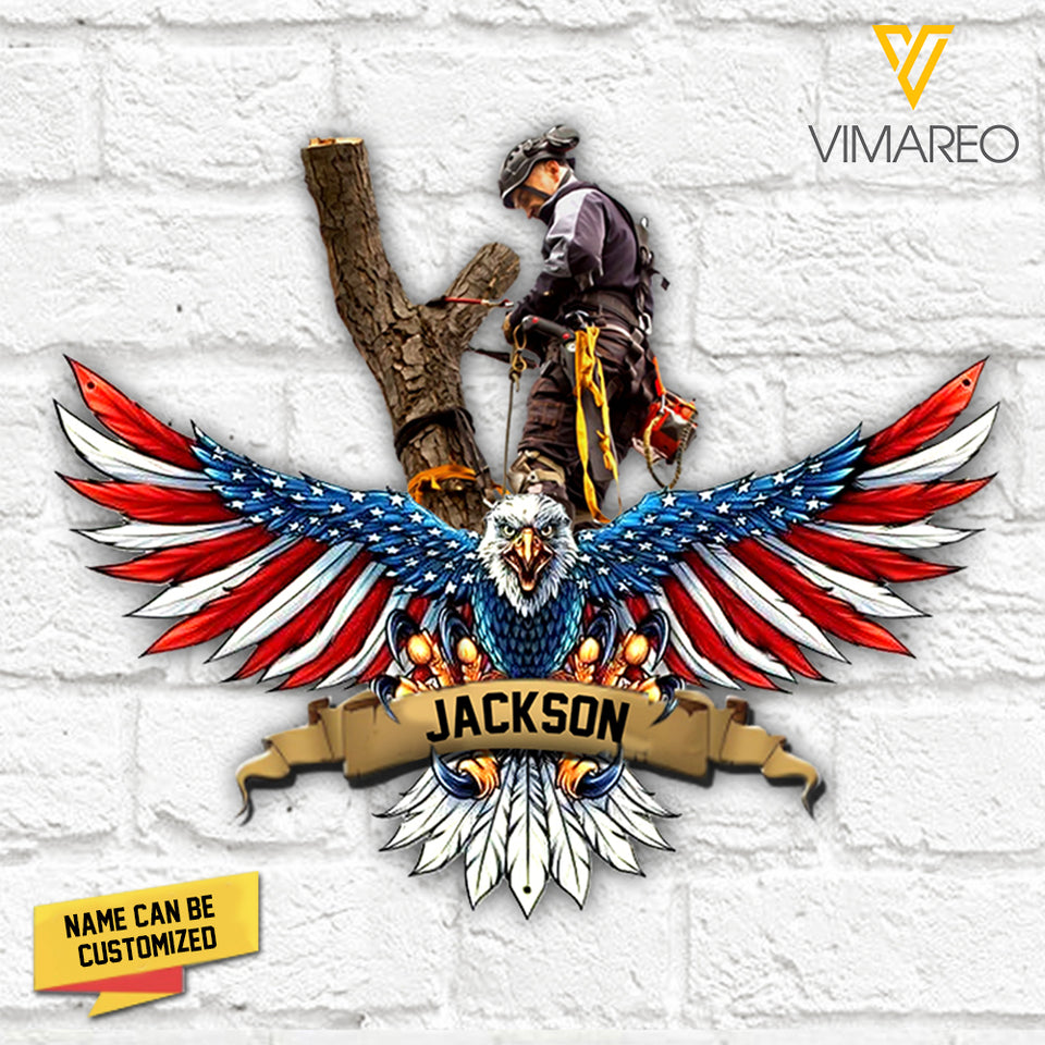 Personalized Arborist Cut Metal Sign SEP-QH14