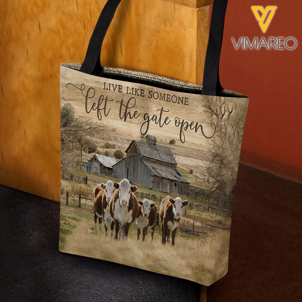 Hereford CATTLE Tote Bag TMT