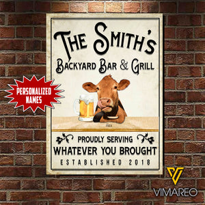 ANGUS CATTLE CUSTOMIZE CANVAS BAR