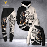 DACHSHUND DOG HOODIE COMBO 3D PRINTED LC