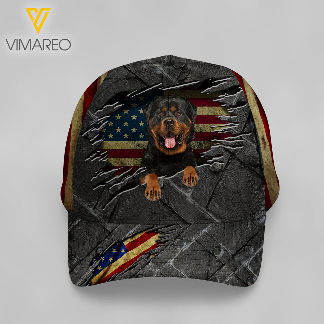 ROTTWEILER DOG PEAKED CAP 3D LC