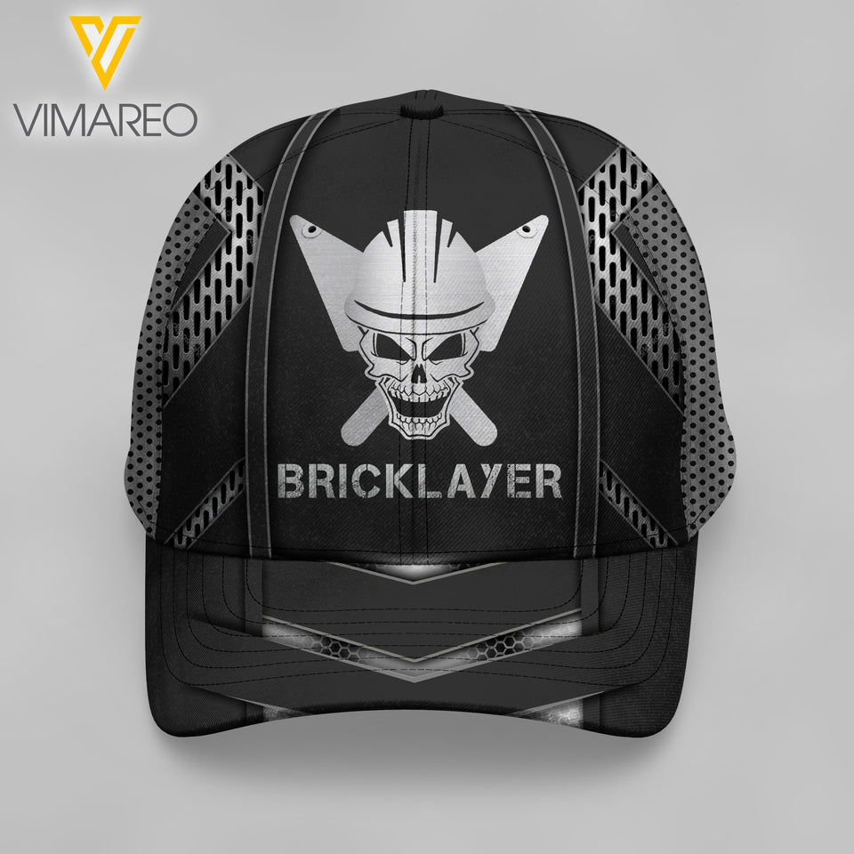 PERSONALIZED BRICKLAYER PEAKED CAP 3D LC