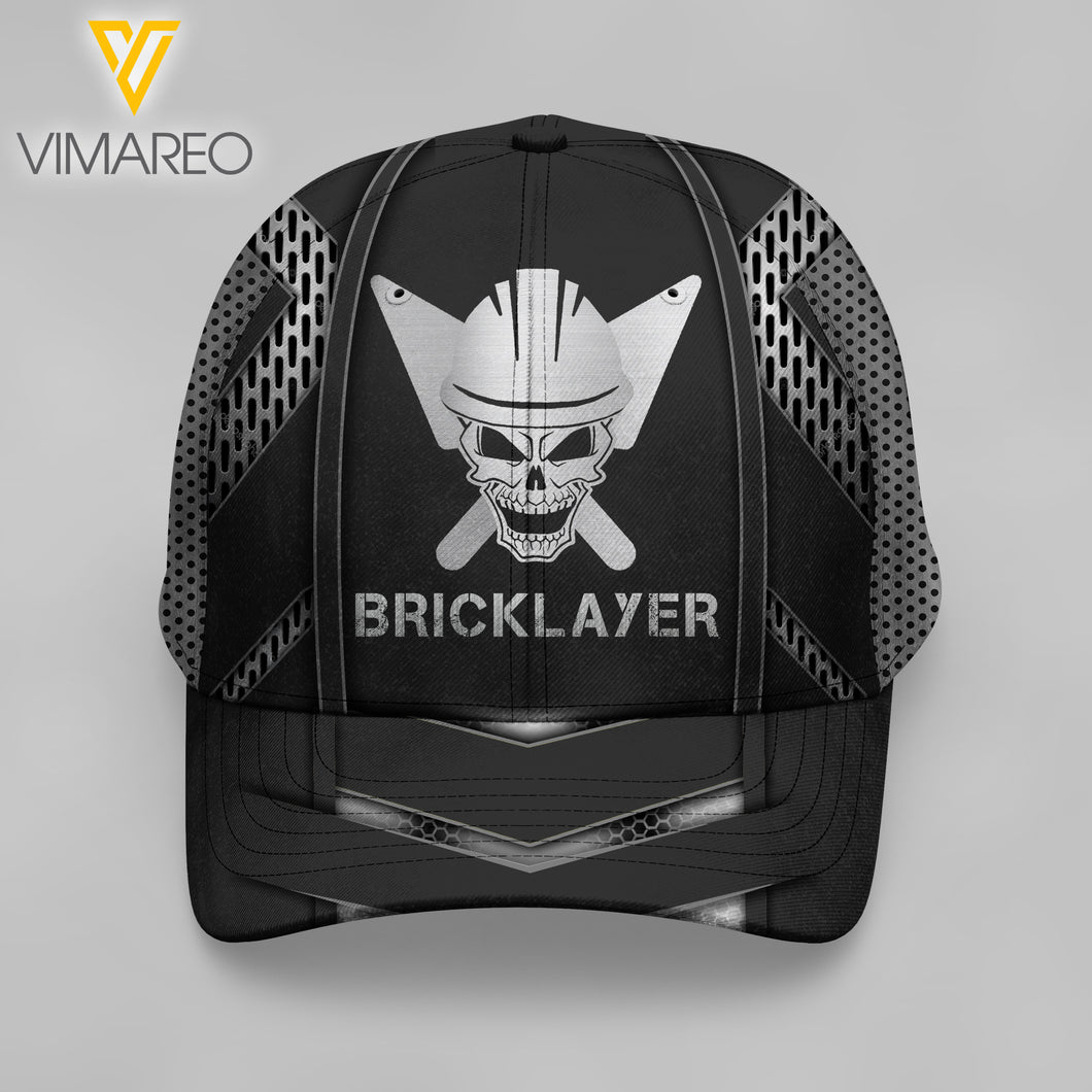 PERSONALIZED BRICKLAYER PEAKED CAP 3D LC