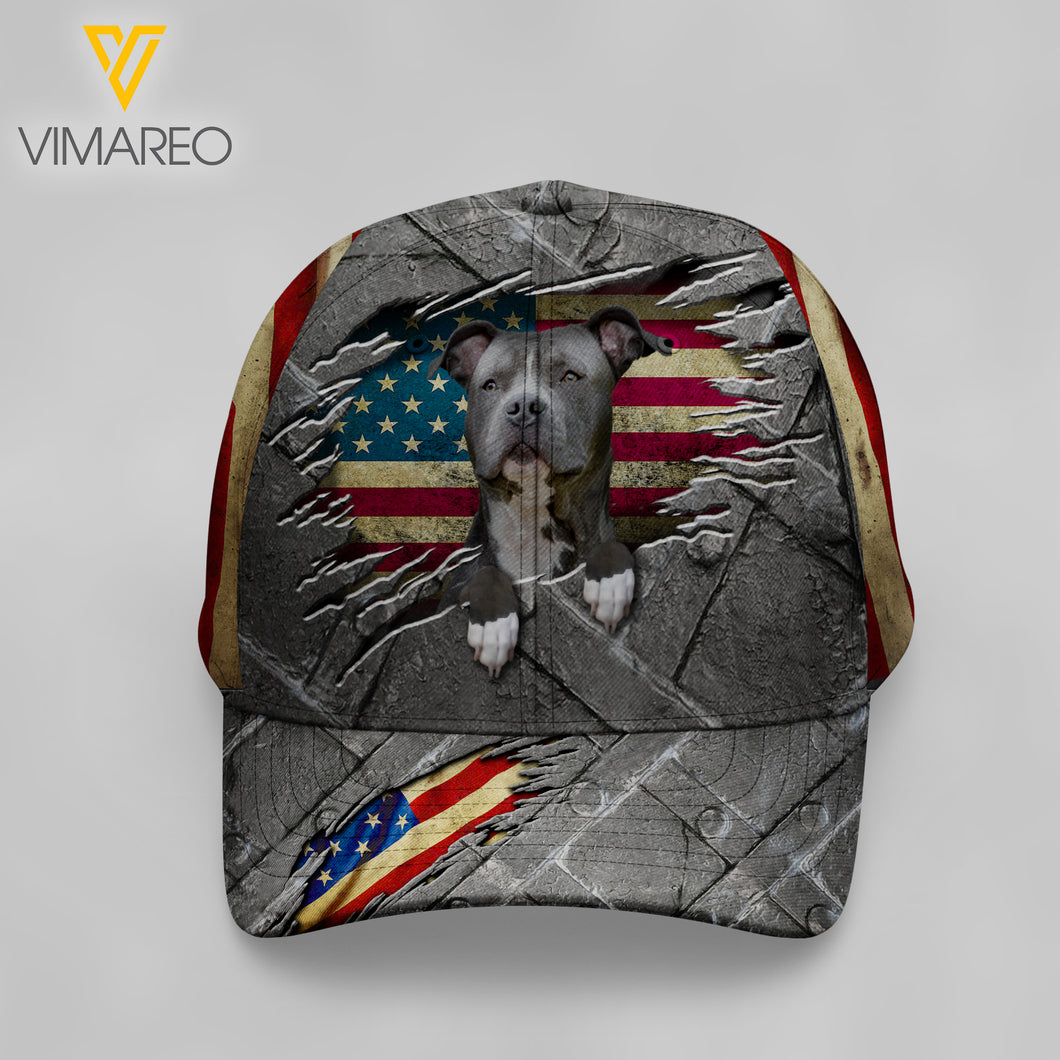 PITBULL DOG PEAKED CAP 3D LC