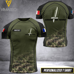 Customized French soldier 3D Printed Combat Shirt EZMQ1604