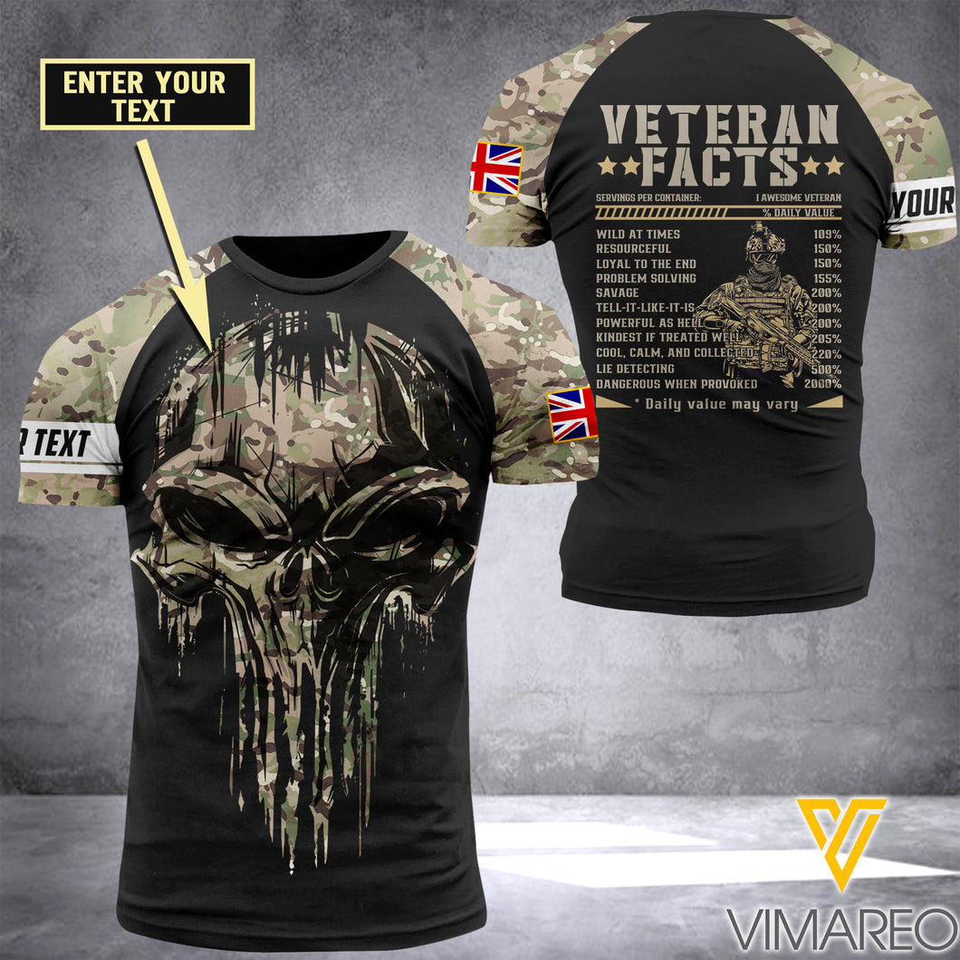 Customized British Soldier 3D Printed Combat Shirt EZMQ070621