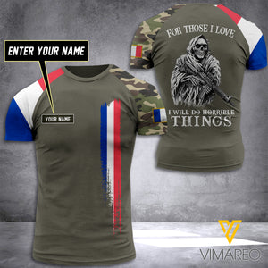 Customized French Soldier 3D Printed Combat Shirt EZMQ210521