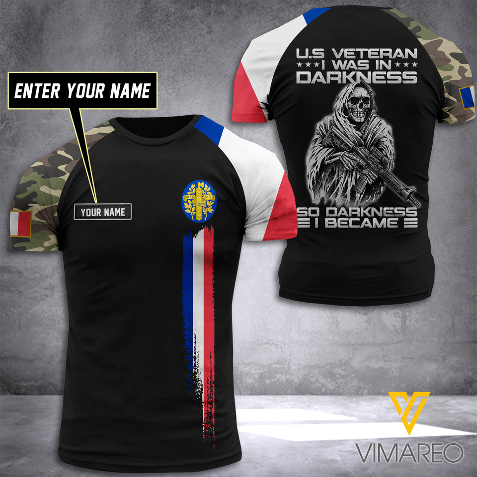 Customized French Darkness Soldier3D Printed Combat Shirt EZMQ200521