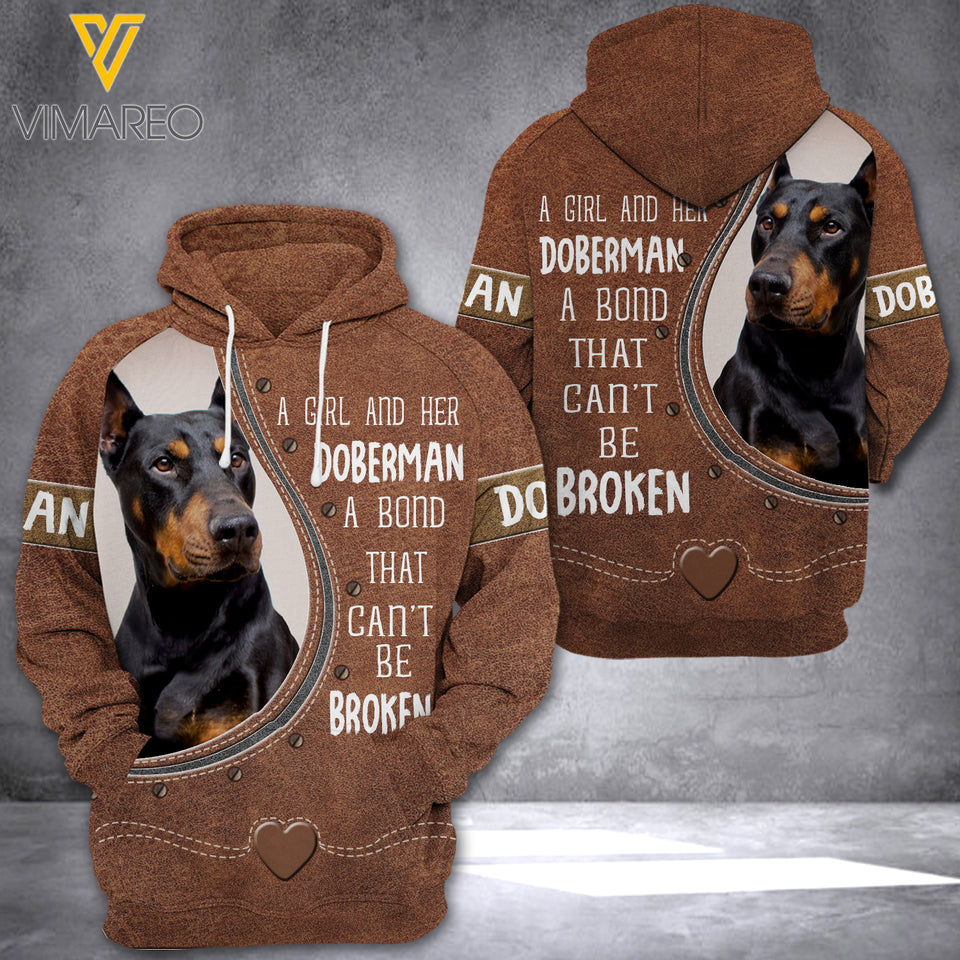 DOBERMAN DOG HOODIE 3D LC