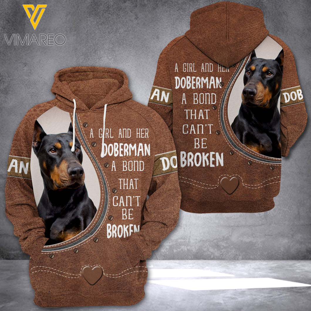 DOBERMAN DOG HOODIE 3D LC