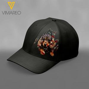 DACHSHUND DOG PEAKED CAP 3D LC