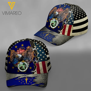 INDIANA Peaked cap 3D TL103 FLAG