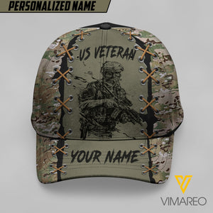 PERSONALIZED US VETERAN PEAKED CAP 3D