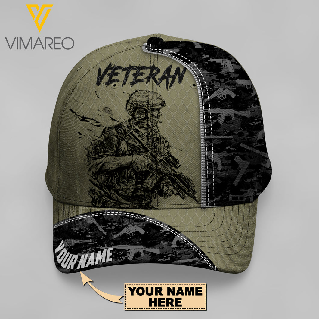 VETERAN CUSTOMIZE PEAKED CAP 3D