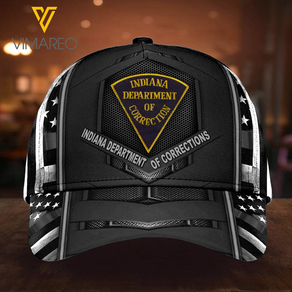 Indiana DOC Blue line Peaked cap 3D dh