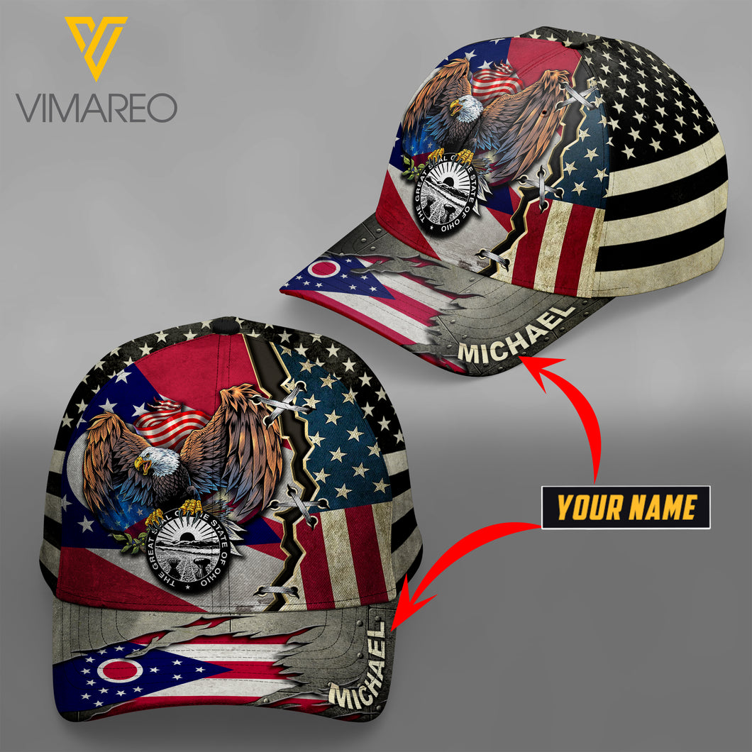 ohio CUSTOMIZE Peaked cap 3D TL103 FLAG