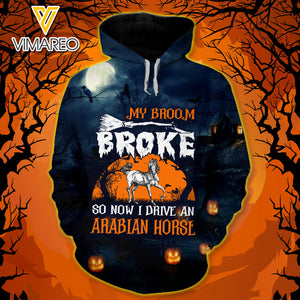 MY ROOM BROKE DRIVE A ARABIAN HORSE 3D HOODIE PRINTED TNMA