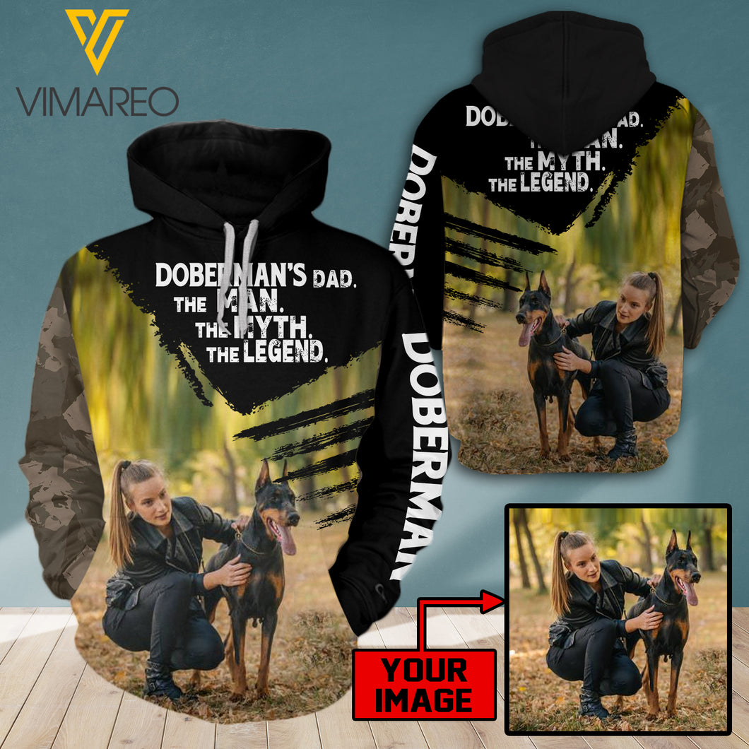 PERSONALIZED DOBERMAN HOODIE 3D PRINTED AUG-MA23