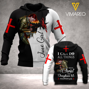 June girl- Chirst HOODIE 3D PRINTED