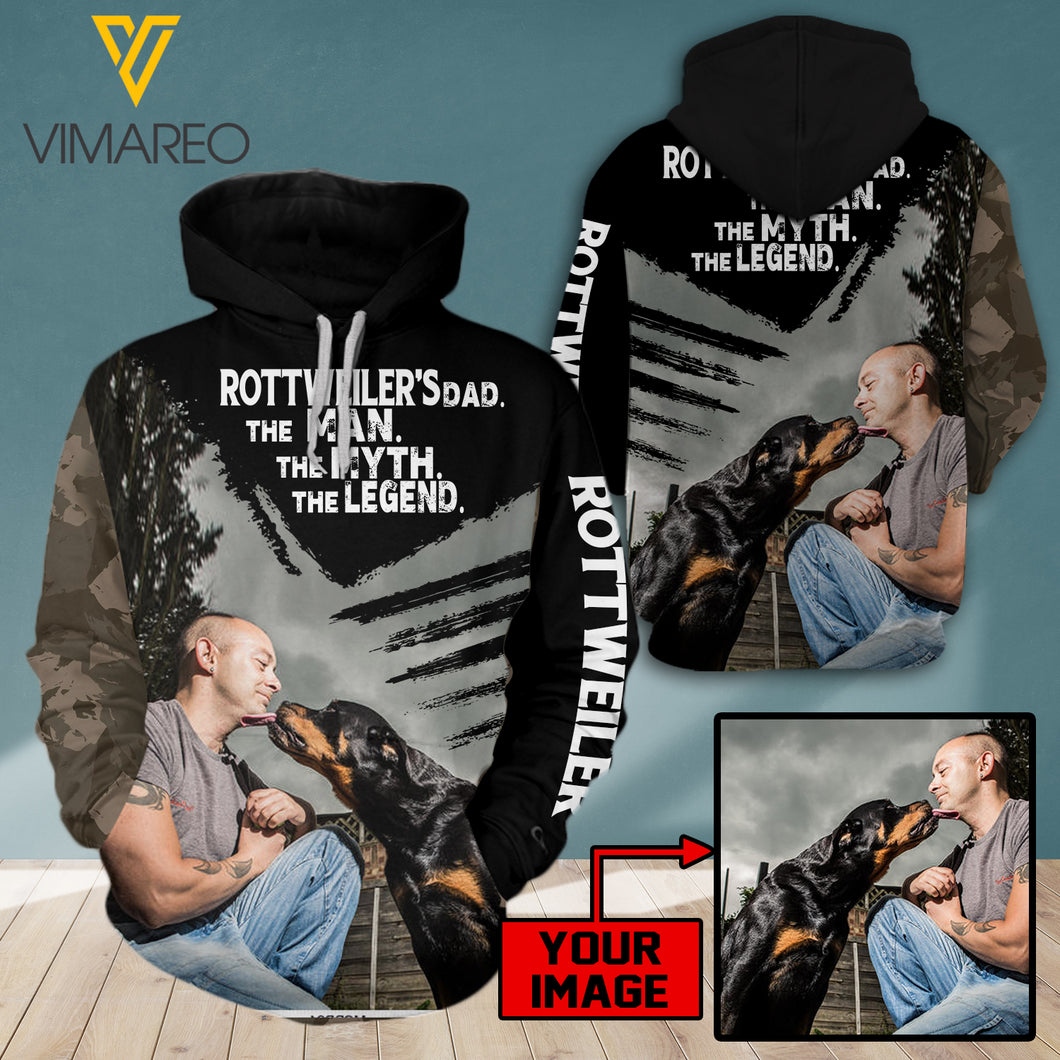 PERSONALIZED ROTTWEILER HOODIE 3D PRINTED AUG-MA23