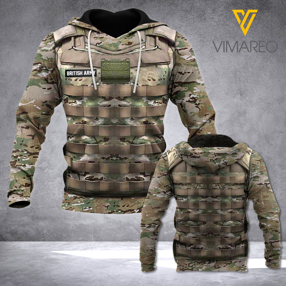 british ARMY HOODIE 3D TPM CAMO
