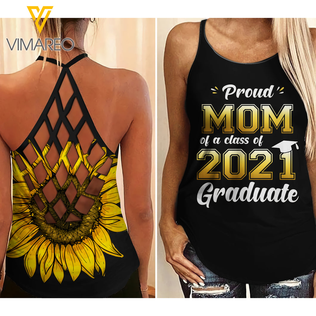 MOM girl Criss-Cross Open Back Camisole Tank Top 0605NGBMQ