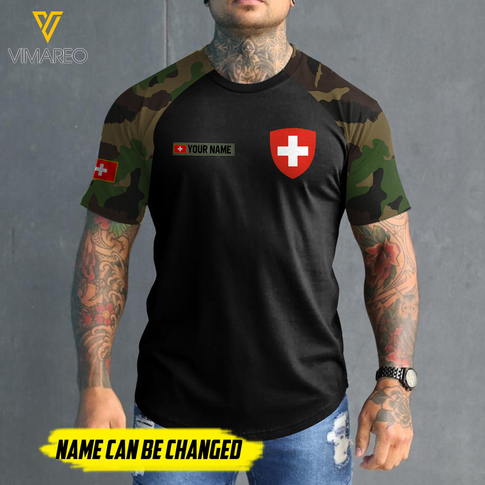 Customized Swiss 3D PRINTED SHIRT 2407MQ