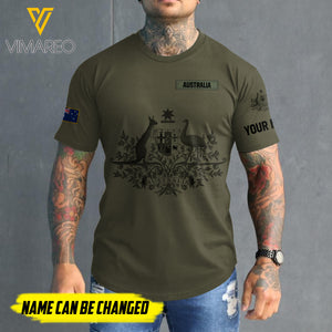 Customized AUSTRALIA 3D PRINTED SHIRT 1607MQ
