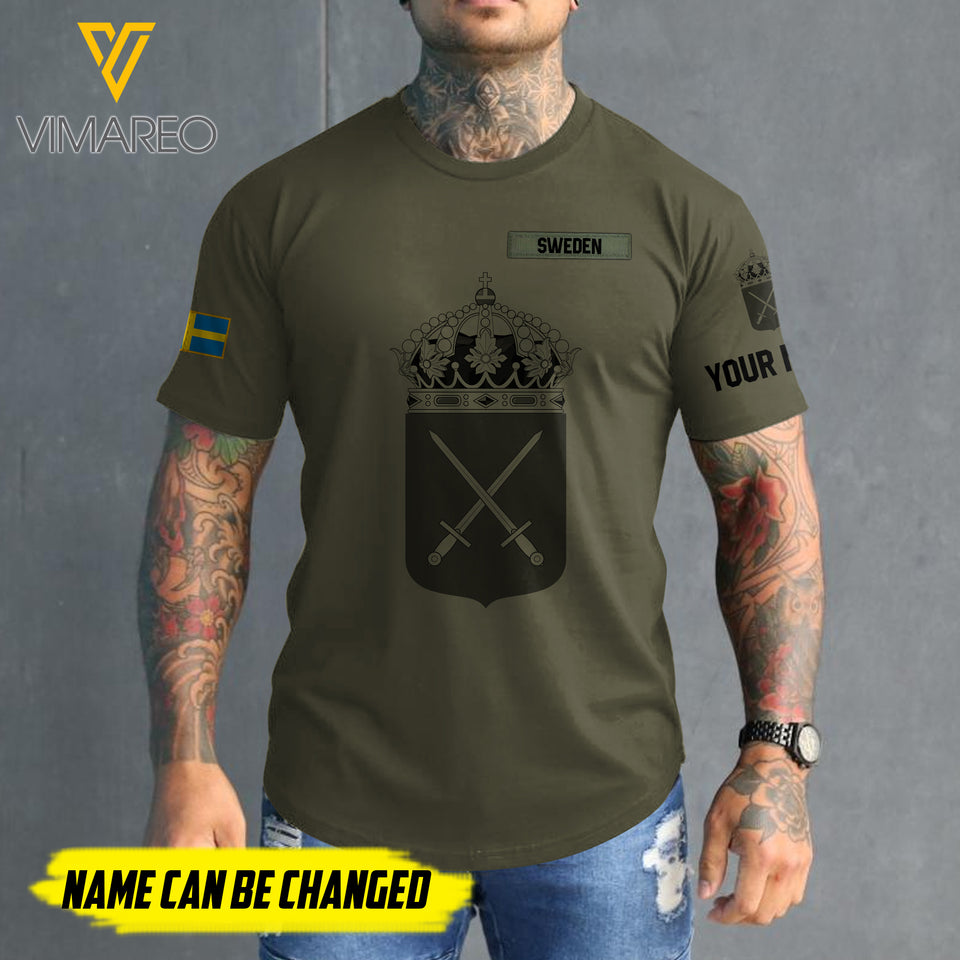Customized Sweden 3D PRINTED SHIRT 2207MQ