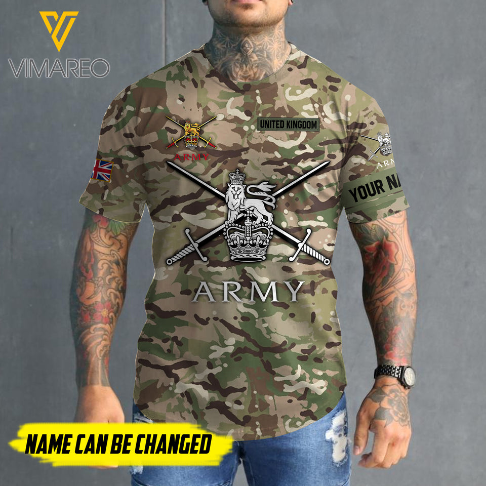 Customized UK UNITED KINGDOM 3D PRINTED SHIRT 2207MQ
