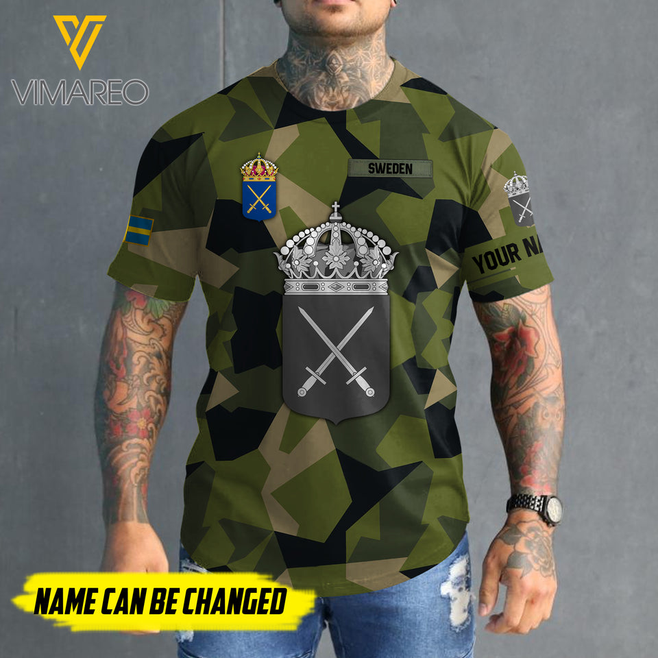 Customized Sweden 3D PRINTED SHIRT 2207MQ