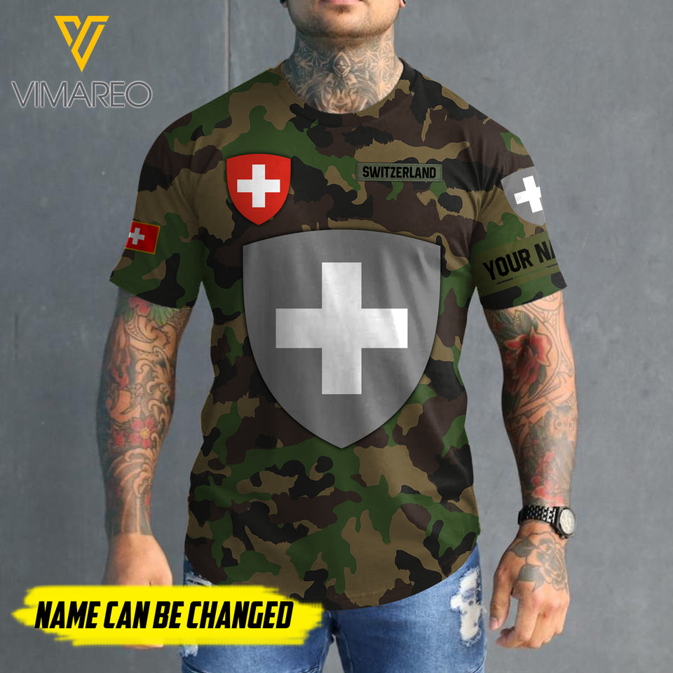 Customized Swiss 3D PRINTED SHIRT 2407MQ