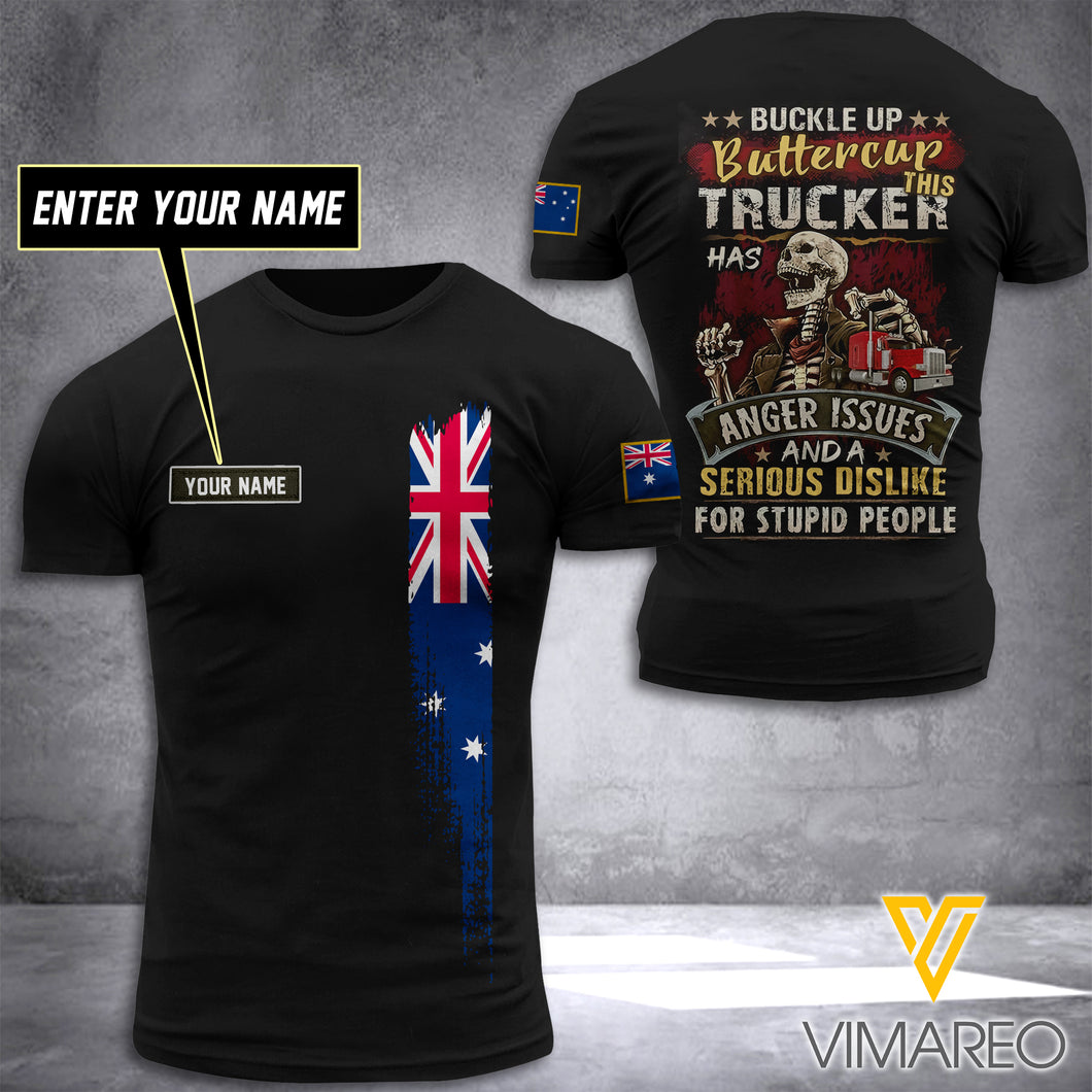 Customized UK TRUCKER 3D PRINTED SHIRT 2007MQ