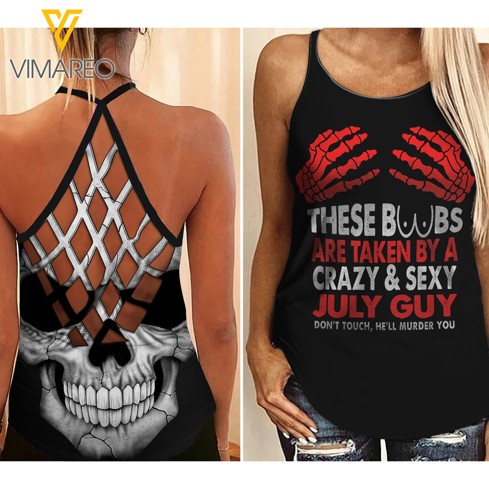 July Girl Criss-Cross Open Back Camisole Tank Top 2804NGBMQ