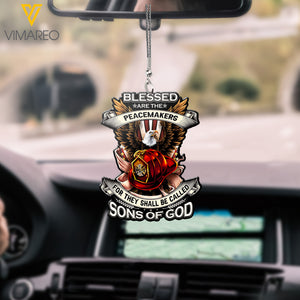 FIREFIGHTER BLESSED Car Hanging Ornament MT3