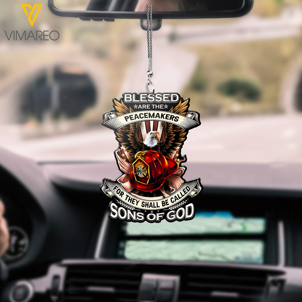 FIREFIGHTER BLESSED Car Hanging Ornament MT3