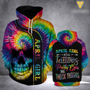 KHMD APRIL THICK THIGHS HOODIE 3D PRINTED
