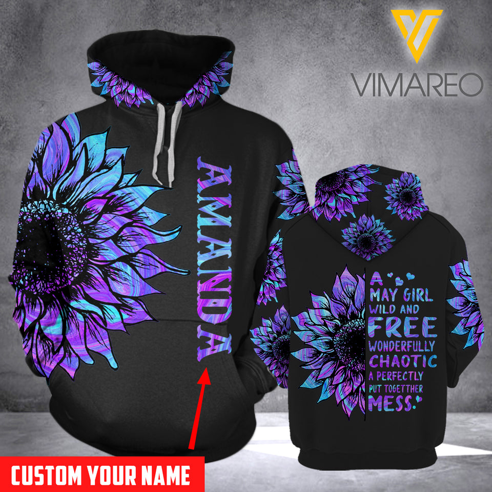 VMMH PERSONALIZED MAY GIRL HOODIE 3D PRINTED MAR-MD04