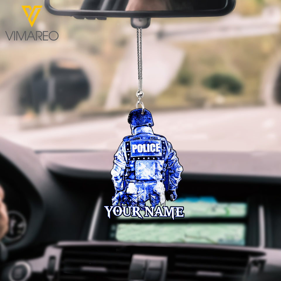 VMAH PERSONALIZED POLICE CAR HANGING ORNAMENT MAR-DT10