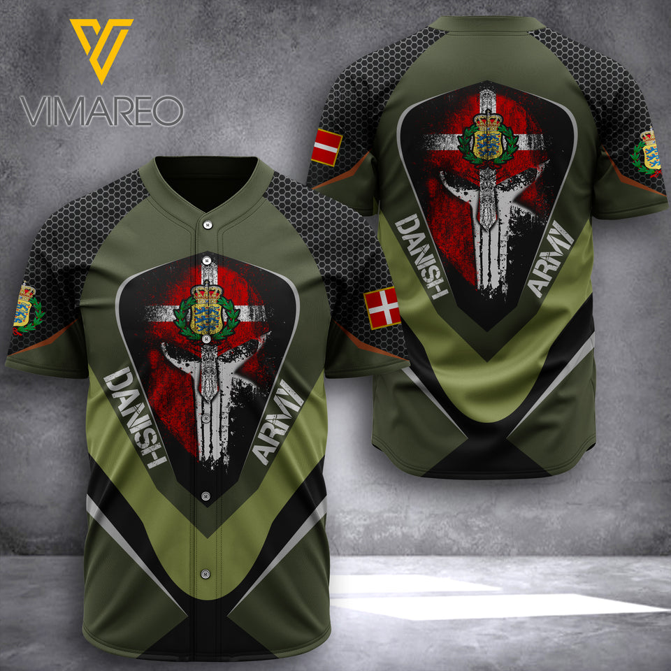 PHN Denmark Army Baseball Shirt Printed APR-DT10