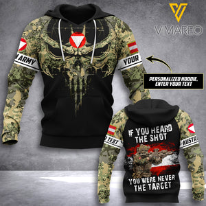 PHN PERSONALIZED AUSTRIA ARMY HOODIE 3D PRINTED MAY-QH11
