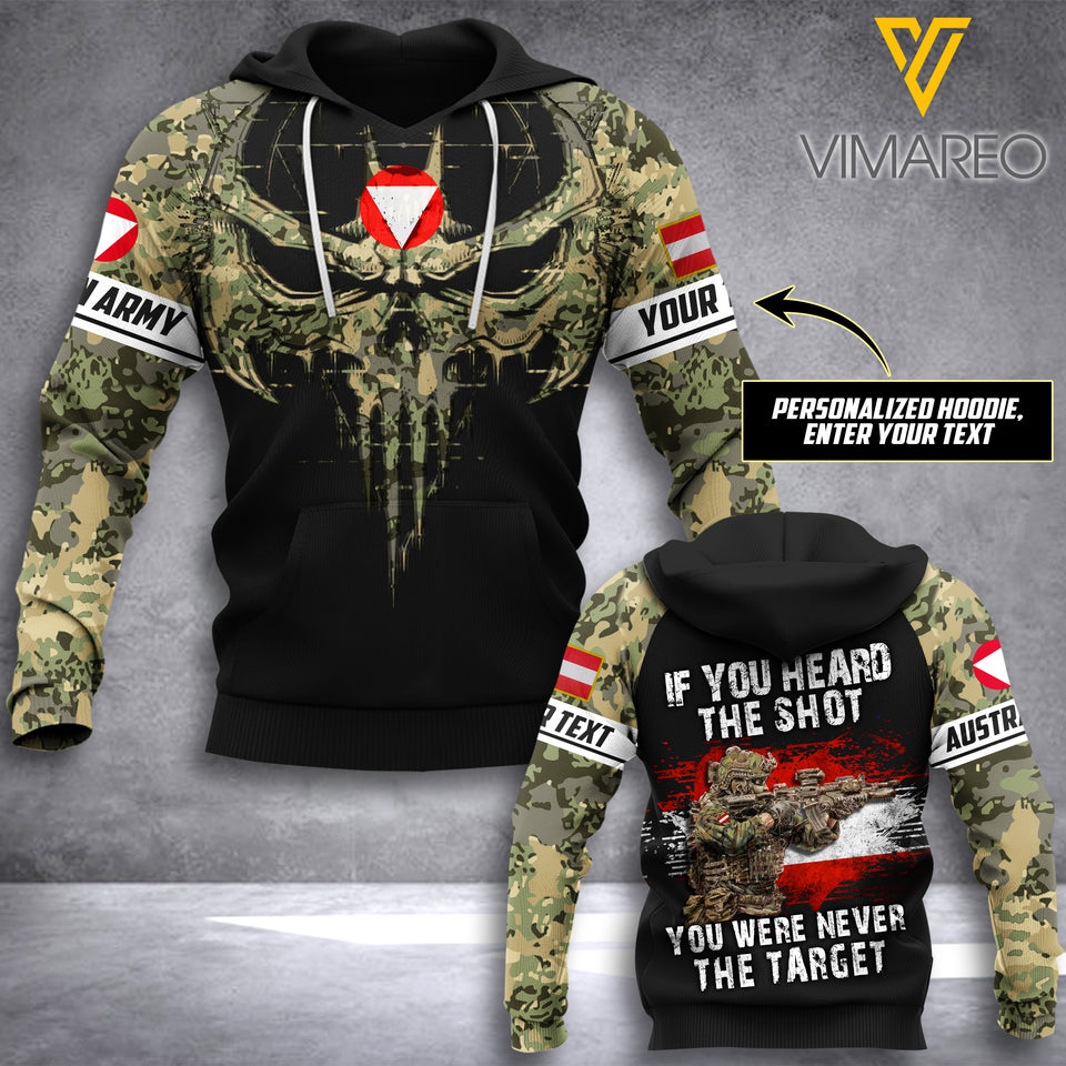 PHN PERSONALIZED AUSTRIA ARMY HOODIE 3D PRINTED MAY-QH11