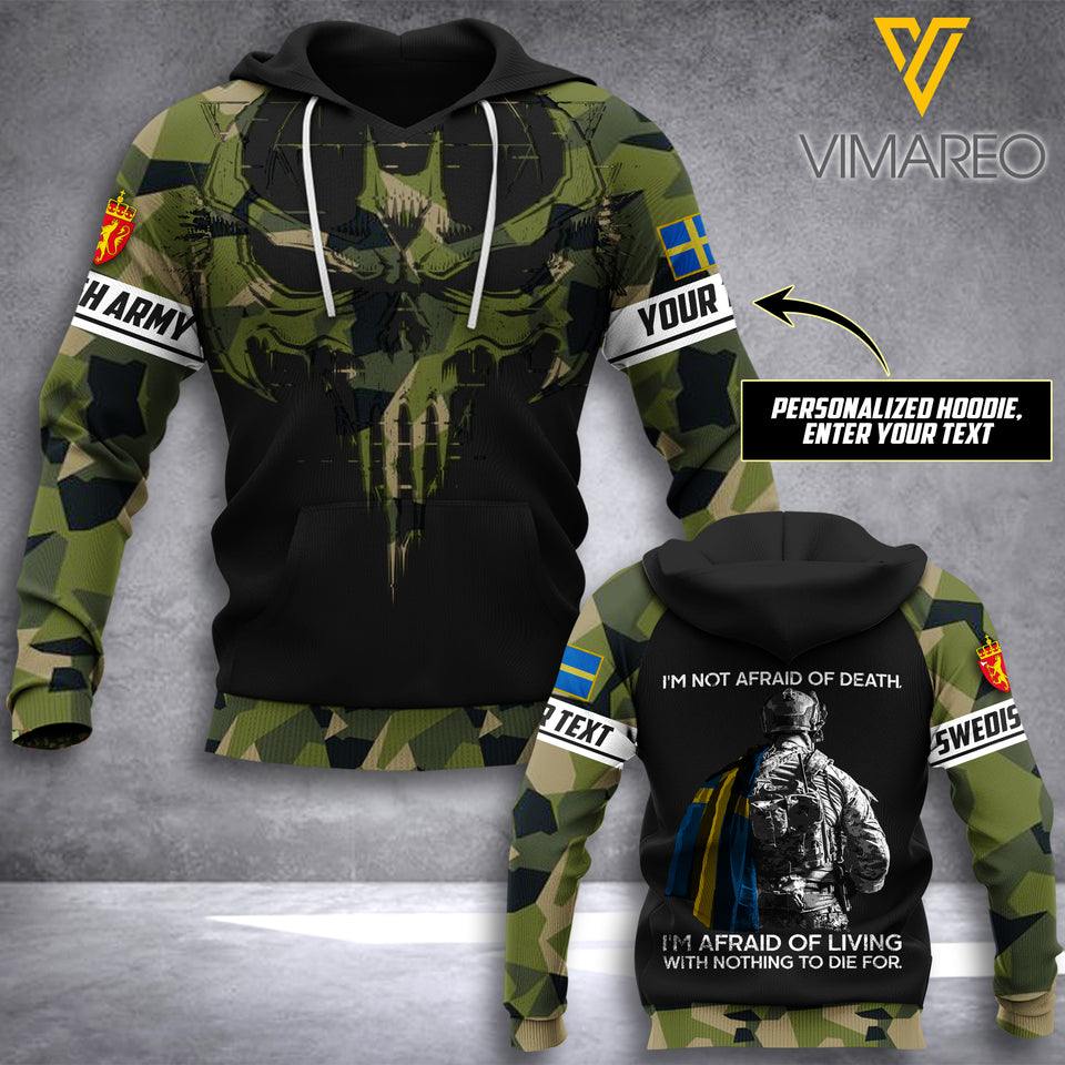 PHN PERSONALIZED SWEDISH ARMY HOODIE 3D PRINTED MAY-LN12