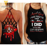 PHN April Girl Criss-Cross Open Back Camisole Tank Top Legging MAR-QH17