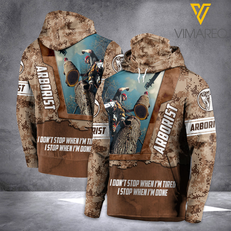 Arborist camo Mask Hoodie 3d printed dh 2002