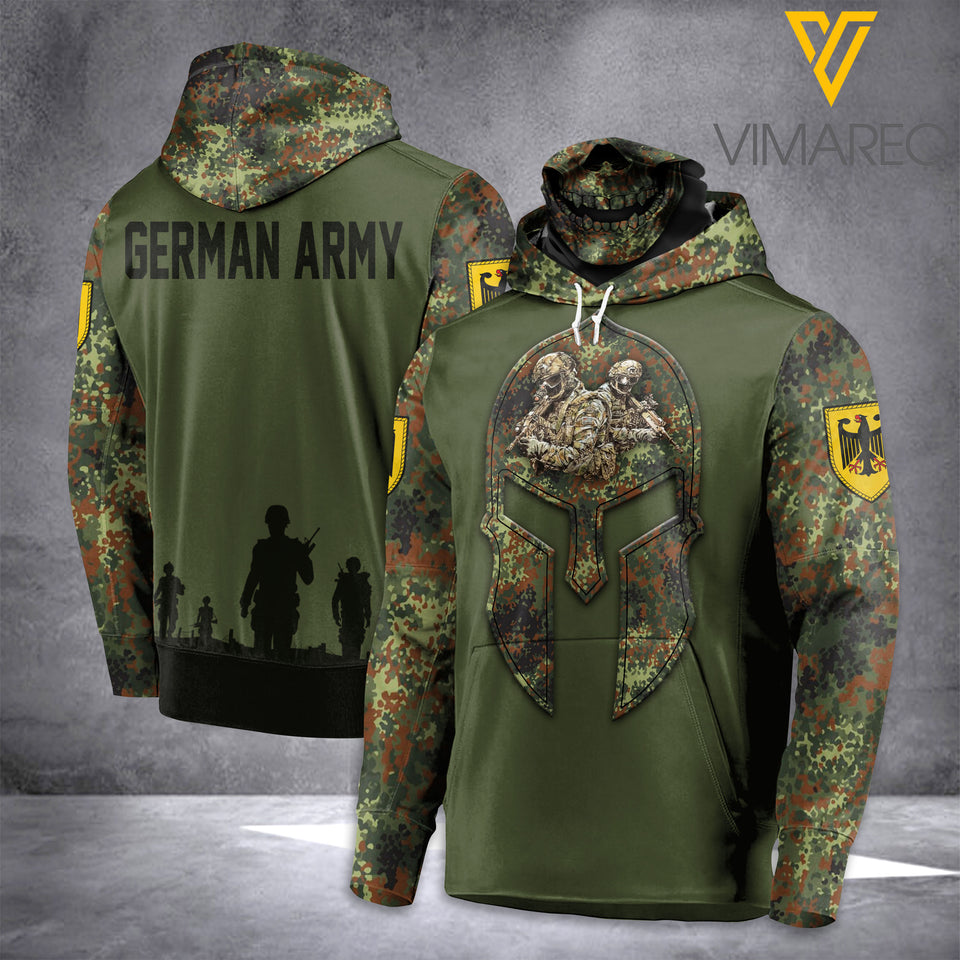 German Soldier camo Mask Hoodie 3d printed dh 1902
