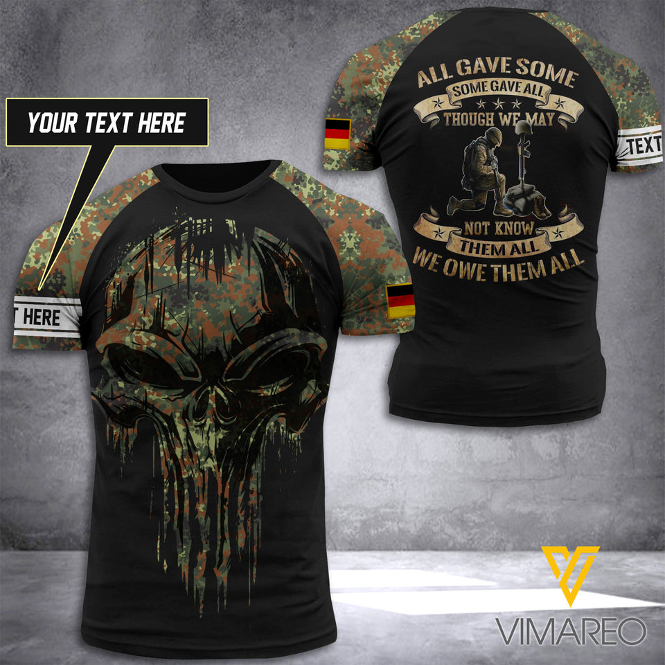 Customized German Soldier 3D Printed Combat Shirt EZQ1205