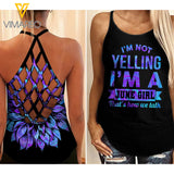 June girl yelling Criss-Cross Open Back Camisole Tank Top ZQ1403